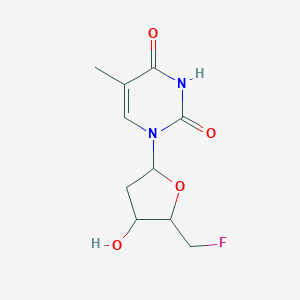 molecular formula C10H13FN2O4 B231650 1-[5-(Fluoromethyl)-4-hydroxyoxolan-2-yl]-5-methylpyrimidine-2,4-dione CAS No. 17199-43-8