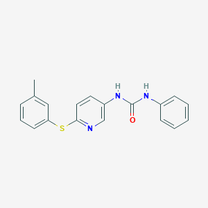 molecular formula C19H17N3OS B231652 N-{6-[(3-methylphenyl)sulfanyl]-3-pyridinyl}-N'-phenylurea 