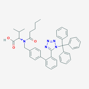 molecular formula C43H43N5O3 B023166 (2S)-3-甲基-2-[戊酰-[[4-[2-(1-三苯甲基四唑-5-基)苯基]苯基]甲基]氨基]丁酸 CAS No. 783369-52-8