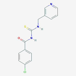 molecular formula C14H12ClN3OS B231688 4-chloro-N-[(pyridin-3-ylmethyl)carbamothioyl]benzamide 