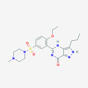 molecular formula C21H28N6O4S B023169 吡唑 N-去甲西地那非 CAS No. 139755-95-6