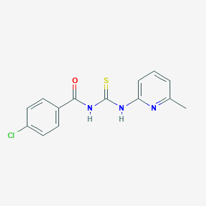 molecular formula C14H12ClN3OS B231698 4-chloro-N-[(6-methylpyridin-2-yl)carbamothioyl]benzamide 