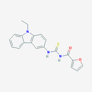 molecular formula C20H17N3O2S B231731 N-(9-ethyl-9H-carbazol-3-yl)-N'-(2-furoyl)thiourea 