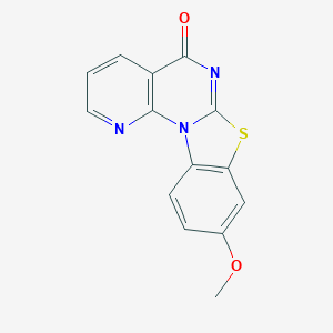 molecular formula C14H9N3O2S B231781 9-methoxy-5H-pyrido[3',2':5,6]pyrimido[2,1-b][1,3]benzothiazol-5-one 