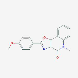 molecular formula C18H14N2O3 B231790 2-(4-methoxyphenyl)-5-methyl[1,3]oxazolo[4,5-c]quinolin-4(5H)-one 