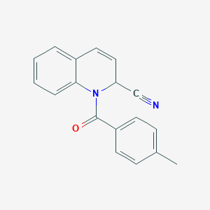 molecular formula C18H14N2O B231815 1-(4-Methylbenzoyl)-1,2-dihydro-2-quinolinecarbonitrile 
