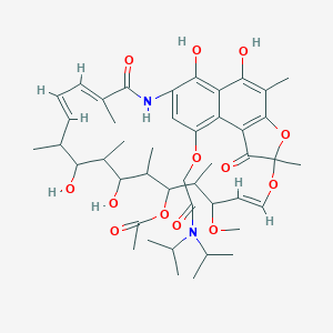 molecular formula C45H62N2O13 B231824 4-O-[2-(Dipropylamino)-2-oxoethyl]rifamycin CAS No. 16784-03-5