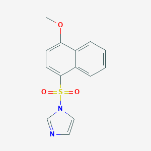 molecular formula C14H12N2O3S B231842 1-[(4-methoxy-1-naphthyl)sulfonyl]-1H-imidazole 