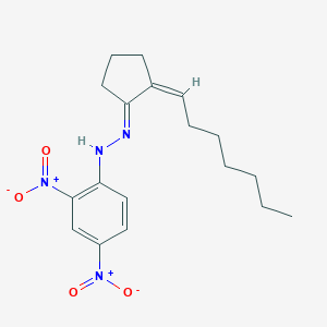 molecular formula C18H24N4O4 B231890 Cyclopentanone, 2-heptylidene-, (2,4-dinitrophenyl)hydrazone CAS No. 16424-98-9