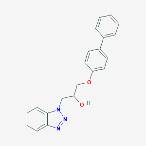 molecular formula C21H19N3O2 B231929 1-(1H-1,2,3-benzotriazol-1-yl)-3-([1,1'-biphenyl]-4-yloxy)-2-propanol 