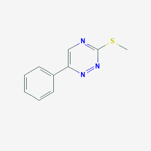 molecular formula C10H9N3S B231953 3-Methylthio-6-phenyl-1,2,4-triazine 