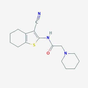 molecular formula C16H21N3OS B231970 N-(3-cyano-4,5,6,7-tetrahydro-1-benzothiophen-2-yl)-2-piperidin-1-ylacetamide 