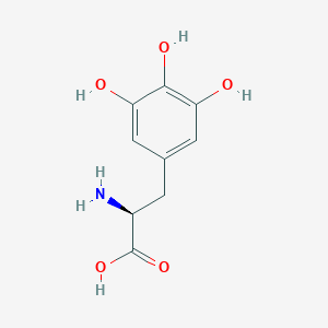 molecular formula C9H11NO5 B231980 3,4,5-Trihydroxyphenylalanine CAS No. 16032-83-0