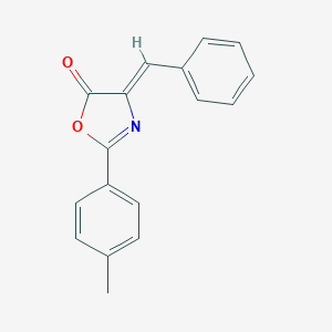 molecular formula C17H13NO2 B231982 2-恶唑啉-5-酮，4-亚苄基-2-对甲苯基- CAS No. 16352-73-1