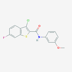 molecular formula C16H11ClFNO2S B231989 3-chloro-6-fluoro-N-(3-methoxyphenyl)-1-benzothiophene-2-carboxamide 