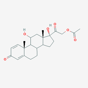molecular formula C23H30O6 B232016 2-(11,17-dihydroxy-10,13-dimethyl-3-oxo-6,7,8,9,10,11,12,13,14,15,16,17-dodecahydro-3H-cyclopenta[a]phenanthren-17-yl)-2-oxoethyl acetate 