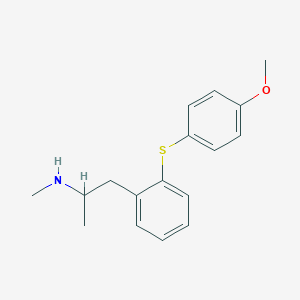 molecular formula C17H21NOS B232039 1-{2-[(4-methoxyphenyl)sulfanyl]phenyl}-N-methyl-2-propanamine 