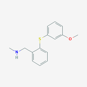 molecular formula C15H17NOS B232047 N-{2-[(3-methoxyphenyl)sulfanyl]benzyl}-N-methylamine 