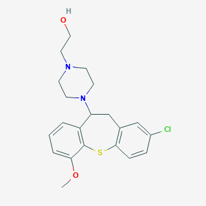 molecular formula C21H25ClN2O2S B232052 2-[4-(2-Chloro-6-methoxy-10,11-dihydrodibenzo[b,f]thiepin-10-yl)-1-piperazinyl]ethanol 