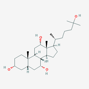 molecular formula C27H48O4 B232054 5beta-Cholestane-3alpha,7alpha,12alpha,25-tetrol CAS No. 18866-87-0
