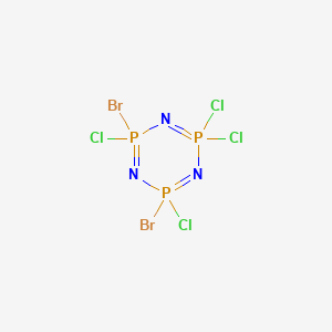 molecular formula Cl6Pt.2H4N B232080 2,2,4,4,6,6-Hexahydro-2,4-dibromo-2,4,6,6-tetrachloro-1,3,5,2,4,6-triazatriphosphorine CAS No. 15964-99-5