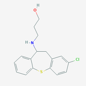 molecular formula C17H18ClNOS B232089 3-[(2-Chloro-10,11-dihydrodibenzo[b,f]thiepin-10-yl)amino]-1-propanol 