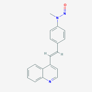 molecular formula C18H15N3O B232090 4-(4-N-Methyl-N-nitrosaminostyryl)quinoline CAS No. 16699-10-8