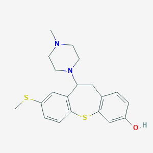 molecular formula C20H24N2OS2 B232092 10-(4-Methyl-1-piperazinyl)-8-(methylsulfanyl)-10,11-dihydrodibenzo[b,f]thiepin-3-ol 