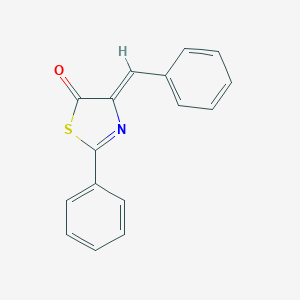 molecular formula C16H11NOS B232098 2-Thiazolin-5-one, 4-benzylidene-2-phenyl- CAS No. 16446-30-3