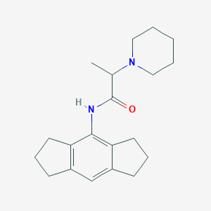 N-(1,2,3,5,6,7-hexahydro-s-indacen-4-yl)-2-(1-piperidinyl)propanamide