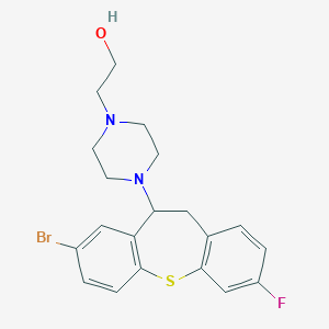 molecular formula C20H22BrFN2OS B232102 2-[4-(8-Bromo-3-fluoro-10,11-dihydrodibenzo[b,f]thiepin-10-yl)-1-piperazinyl]ethanol 