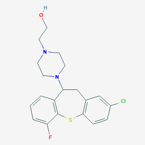 molecular formula C20H22ClFN2OS B232105 2-[4-(2-Chloro-6-fluoro-10,11-dihydrodibenzo[b,f]thiepin-10-yl)-1-piperazinyl]ethanol 