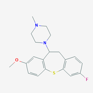 molecular formula C20H23FN2OS B232113 7-Fluoro-11-(4-methyl-1-piperazinyl)-10,11-dihydrodibenzo[b,f]thiepin-2-yl methyl ether 
