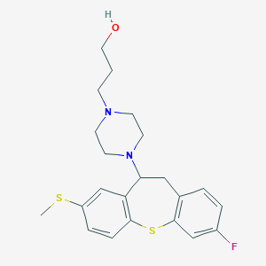 3-{4-[3-Fluoro-8-(methylsulfanyl)-10,11-dihydrodibenzo[b,f]thiepin-10-yl]-1-piperazinyl}-1-propanol