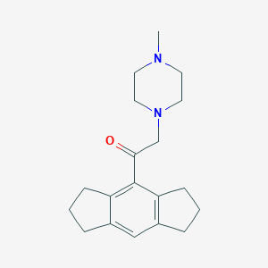 molecular formula C19H26N2O B232116 1-(1,2,3,5,6,7-Hexahydro-s-indacen-4-yl)-2-(4-methyl-1-piperazinyl)ethanone 
