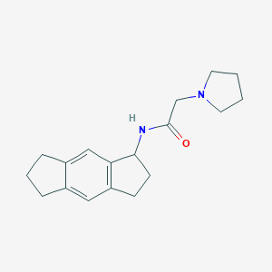 molecular formula C18H24N2O B232117 N-(1,2,3,5,6,7-hexahydro-s-indacen-1-yl)-2-(1-pyrrolidinyl)acetamide 