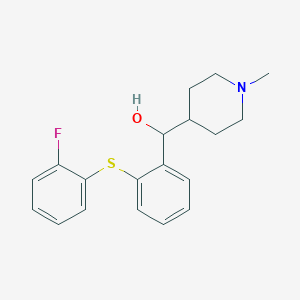 molecular formula C19H22FNOS B232118 {2-[(2-Fluorophenyl)sulfanyl]phenyl}(1-methyl-4-piperidinyl)methanol 
