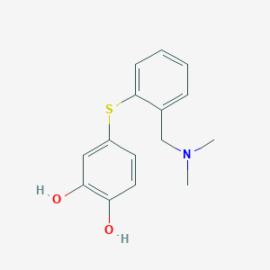 molecular formula C15H17NO2S B232123 4-({2-[(Dimethylamino)methyl]phenyl}sulfanyl)-1,2-benzenediol 