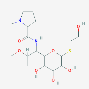 molecular formula C17H32N2O7S B232128 N-[2-methoxy-1-[3,4,5-trihydroxy-6-(2-hydroxyethylsulfanyl)oxan-2-yl]propyl]-1-methylpyrrolidine-2-carboxamide CAS No. 19246-70-9