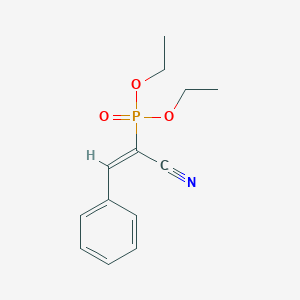 molecular formula C13H16NO3P B232142 Phosphonic acid, (1-cyano-2-phenylethenyl)-, diethyl ester CAS No. 18896-73-6