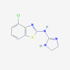 molecular formula C10H9ClN4S B232173 N-(4-chloro-1,3-benzothiazol-2-yl)-N-(4,5-dihydro-1H-imidazol-2-yl)amine 