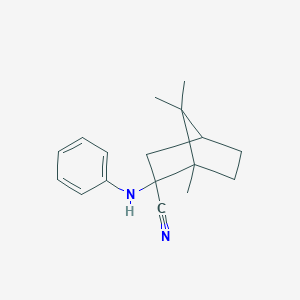 molecular formula C17H22N2 B232179 2-Anilino-1,7,7-trimethylbicyclo[2.2.1]heptane-2-carbonitrile 