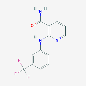 molecular formula C13H10F3N3O B232202 2-[3-(Trifluoromethyl)anilino]nicotinamide 