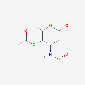 (4-Acetamido-6-methoxy-2-methyloxan-3-yl) acetate