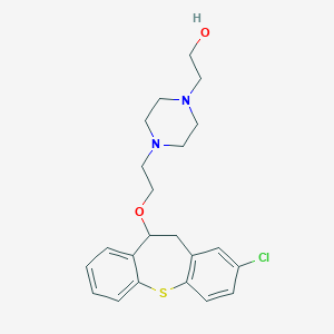 molecular formula C22H27ClN2O2S B232256 2-(4-{2-[(2-Chloro-10,11-dihydrodibenzo[b,f]thiepin-10-yl)oxy]ethyl}-1-piperazinyl)ethanol 