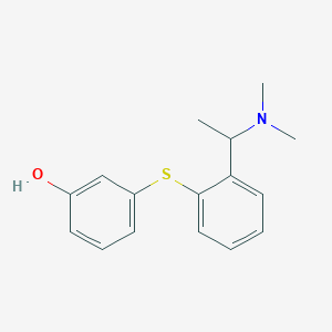 3-({2-[1-(Dimethylamino)ethyl]phenyl}sulfanyl)phenol