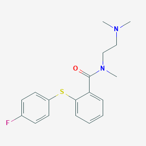 molecular formula C18H21FN2OS B232274 N-[2-(dimethylamino)ethyl]-2-[(4-fluorophenyl)sulfanyl]-N-methylbenzamide 