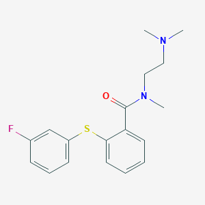 N-[2-(dimethylamino)ethyl]-2-[(3-fluorophenyl)sulfanyl]-N-methylbenzamide