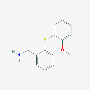 molecular formula C14H15NOS B232279 {2-[(2-Methoxyphenyl)sulfanyl]phenyl}methanamine 