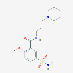 5-(aminosulfonyl)-2-methoxy-N-[3-(1-piperidinyl)propyl]benzamide